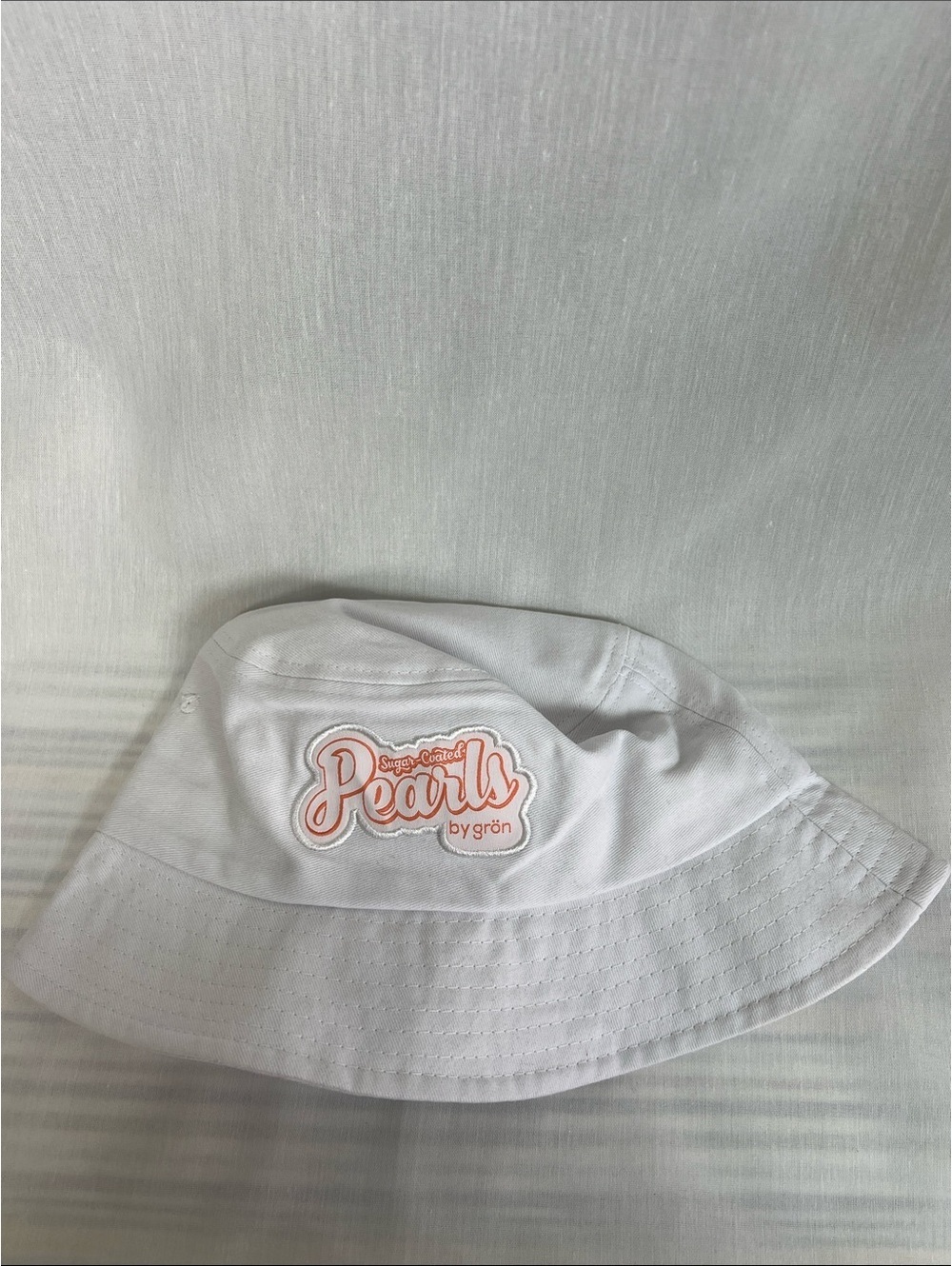 Sugar Coated Pearls by Grön White Bucket Hat